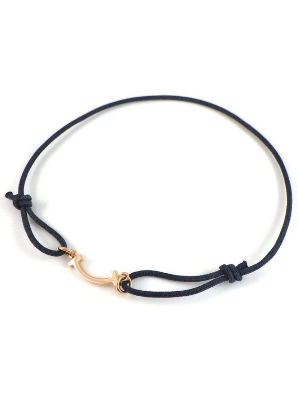 Tiffany & Co Bracelet T Smile Mini Black Code 18k Pink Gold